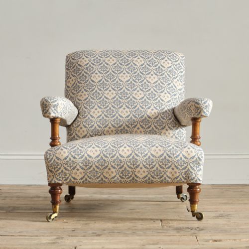 EARLY HOWARD AND SONS OPEN ARMCHAIR - ADDITIONAL PHOTO 1