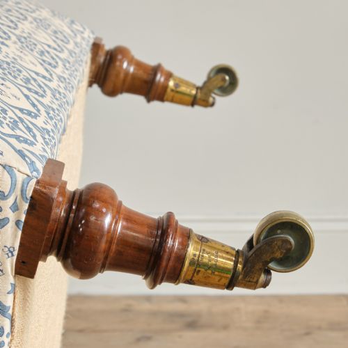 EARLY HOWARD AND SONS OPEN ARMCHAIR - ADDITIONAL PHOTO 8