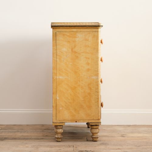19TH CENTURY PINE CHEST OF DRAWERS IN ORIGINAL PAINT - ADDITIONAL PHOTO 1