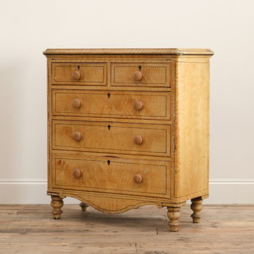 19TH CENTURY PINE CHEST OF DRAWERS IN ORIGINAL PAINT - ADDITIONAL PHOTO 4