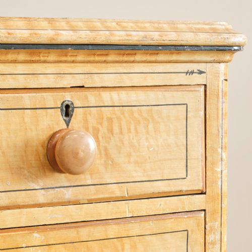 19TH CENTURY PINE CHEST OF DRAWERS IN ORIGINAL PAINT - ADDITIONAL PHOTO 9