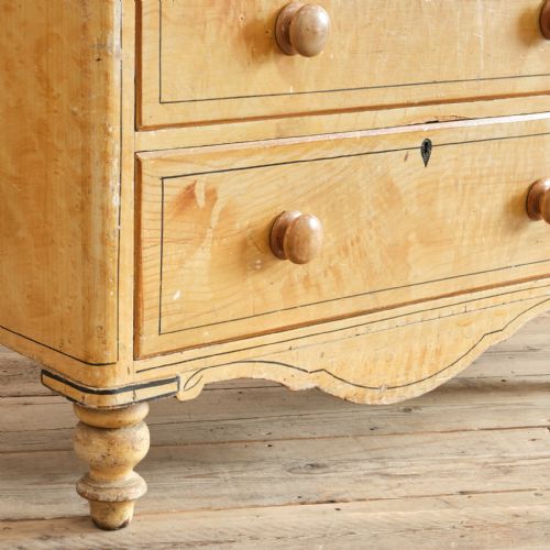 19TH CENTURY PINE CHEST OF DRAWERS IN ORIGINAL PAINT - ADDITIONAL PHOTO 11