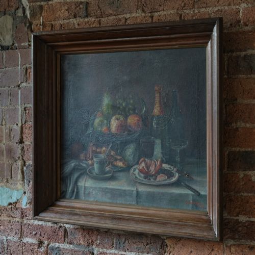 STILL LIFE OIL ON CANVAS - ADDITIONAL PHOTO 4