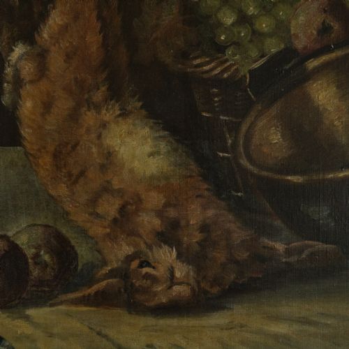 LARGE 19TH CENTURY DUTCH STILL LIFE DEAD GAME PAINTING - ADDITIONAL PHOTO 5