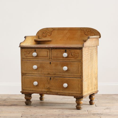 19TH CENTURY PINE WASHSTAND CHEST OF DRAWERS IN ORIGINAL PAINT - ADDITIONAL PHOTO 6