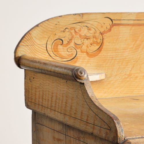 19TH CENTURY PINE WASHSTAND CHEST OF DRAWERS IN ORIGINAL PAINT - ADDITIONAL PHOTO 8
