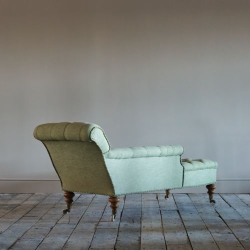 19TH CENTURY HOWARD STYLE CHAISE LONGUE - ADDITIONAL PHOTO 2