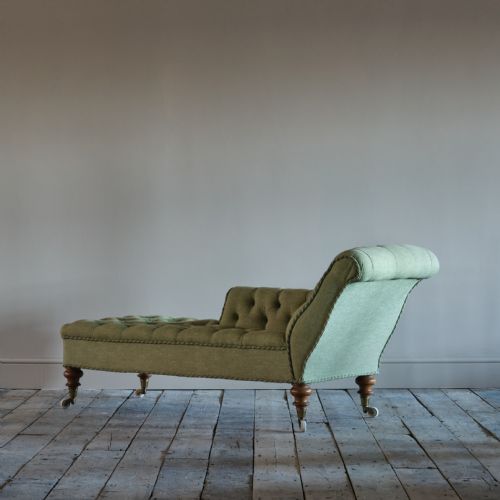 19TH CENTURY HOWARD STYLE CHAISE LONGUE - ADDITIONAL PHOTO 3
