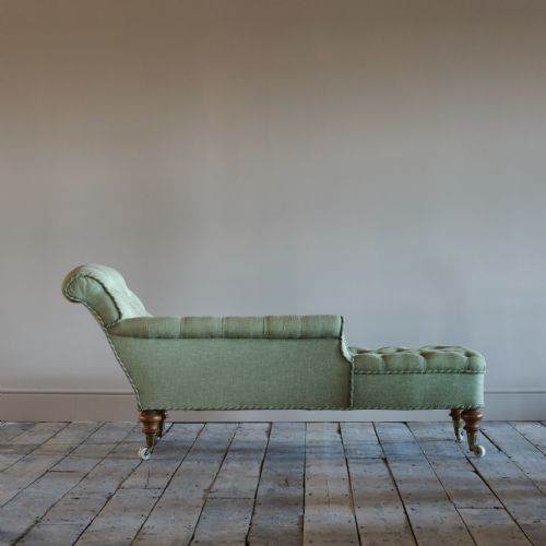 19TH CENTURY HOWARD STYLE CHAISE LONGUE - ADDITIONAL PHOTO 5