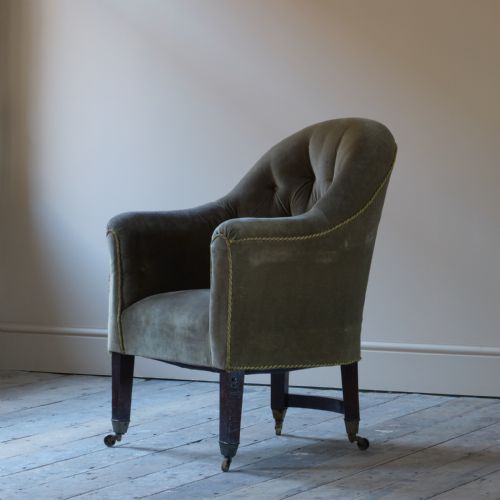 REGENCY TUB BACK LIBRARY ARMCHAIR - ADDITIONAL PHOTO 6