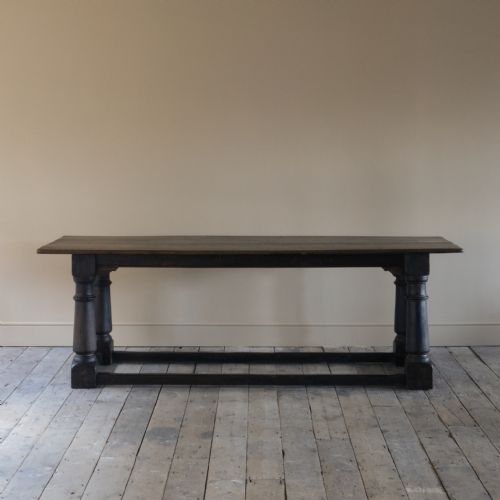 LARGE 19TH CENTURY OAK REFECTORY TABLE - ADDITIONAL PHOTO 1