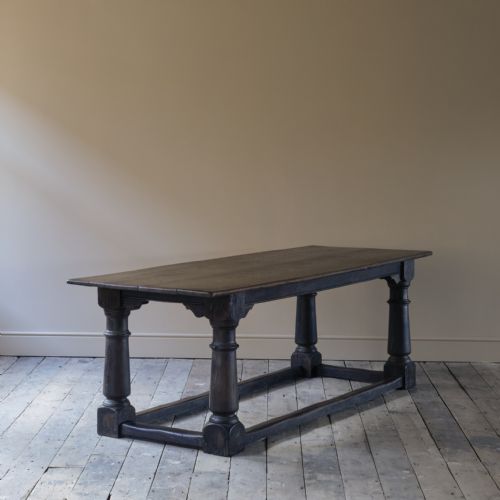 LARGE 19TH CENTURY OAK REFECTORY TABLE - ADDITIONAL PHOTO 2