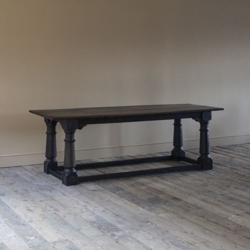 LARGE 19TH CENTURY OAK REFECTORY TABLE - ADDITIONAL PHOTO 4