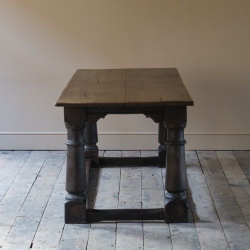 LARGE 19TH CENTURY OAK REFECTORY TABLE - ADDITIONAL PHOTO 5