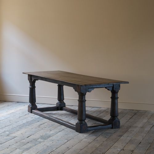 LARGE 19TH CENTURY OAK REFECTORY TABLE - ADDITIONAL PHOTO 6