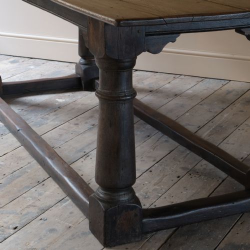 LARGE 19TH CENTURY OAK REFECTORY TABLE - ADDITIONAL PHOTO 7