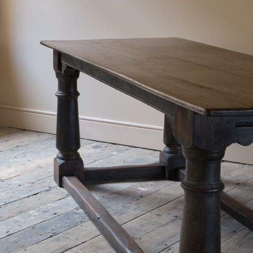LARGE 19TH CENTURY OAK REFECTORY TABLE - ADDITIONAL PHOTO 8