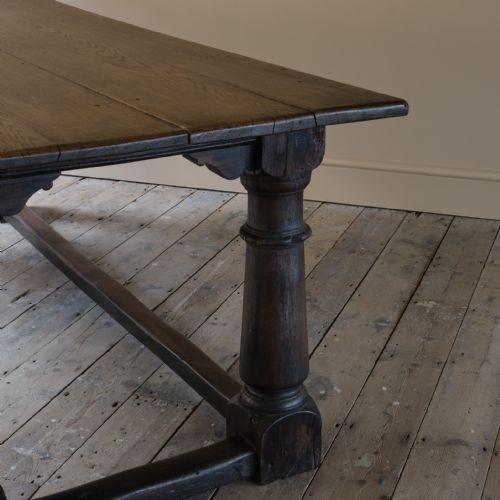 LARGE 19TH CENTURY OAK REFECTORY TABLE - ADDITIONAL PHOTO 9