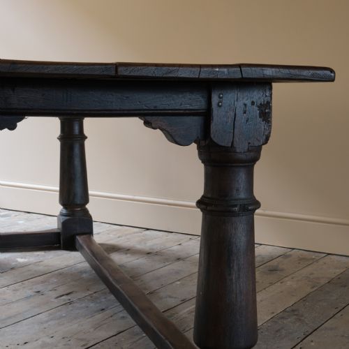 LARGE 19TH CENTURY OAK REFECTORY TABLE - ADDITIONAL PHOTO 12