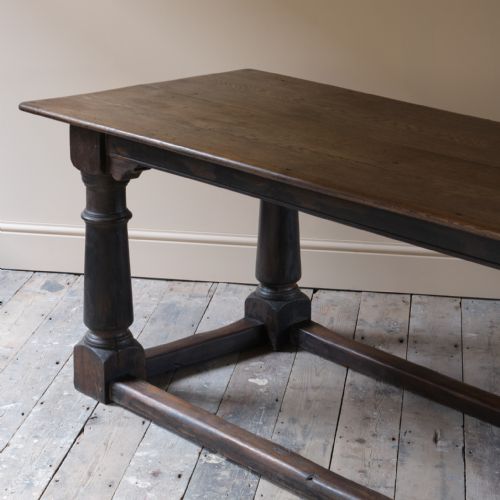 LARGE 19TH CENTURY OAK REFECTORY TABLE - ADDITIONAL PHOTO 15