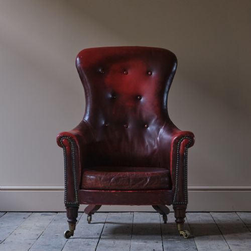 REGENCY WILLIAM IV LIBRARY ARMCHAIR C1835 - ADDITIONAL PHOTO 1