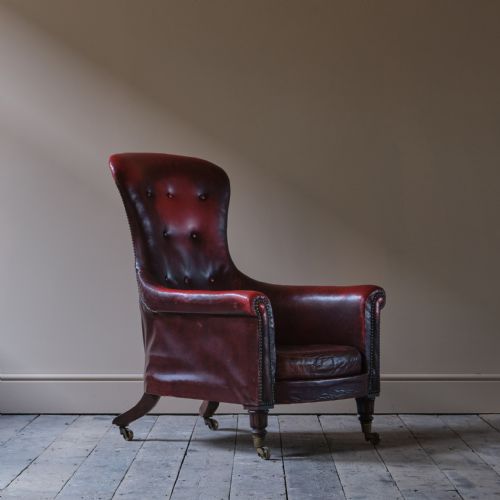 REGENCY WILLIAM IV LIBRARY ARMCHAIR C1835 - ADDITIONAL PHOTO 3