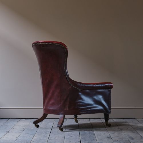 REGENCY WILLIAM IV LIBRARY ARMCHAIR C1835 - ADDITIONAL PHOTO 4