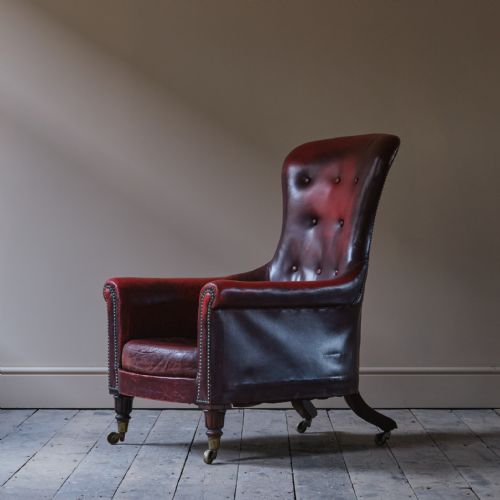 REGENCY WILLIAM IV LIBRARY ARMCHAIR C1835 - ADDITIONAL PHOTO 8