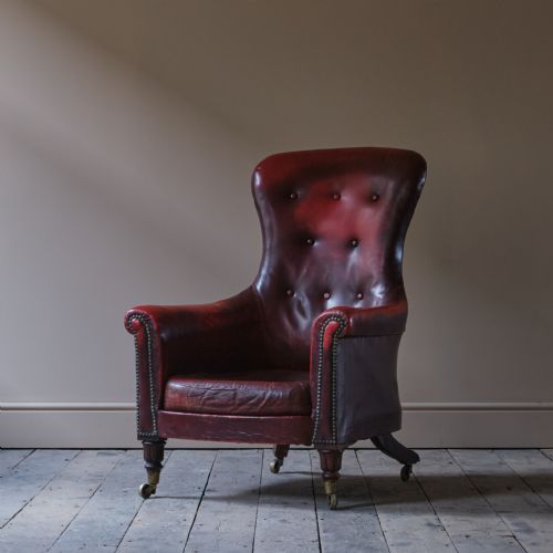 REGENCY WILLIAM IV LIBRARY ARMCHAIR C1835 - ADDITIONAL PHOTO 9