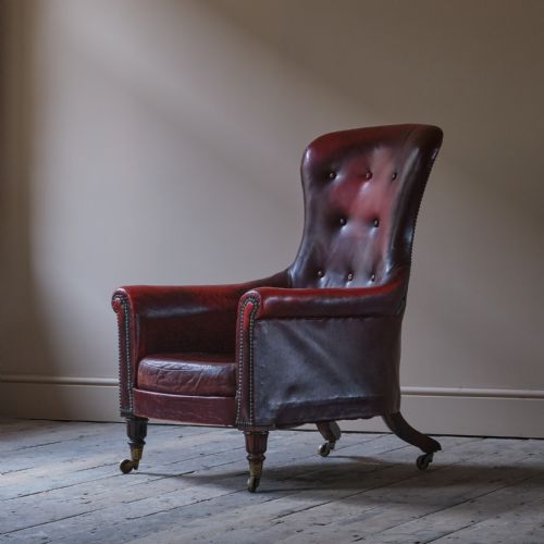REGENCY WILLIAM IV LIBRARY ARMCHAIR C1835 - ADDITIONAL PHOTO 10