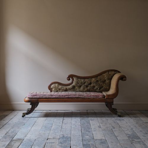 MID 19TH CENTURY COUNTRY HOUSE CHAISE LOUNGE - ADDITIONAL PHOTO 1