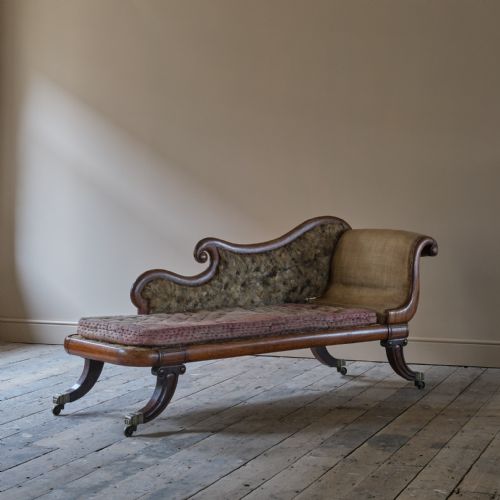 MID 19TH CENTURY COUNTRY HOUSE CHAISE LOUNGE - ADDITIONAL PHOTO 4