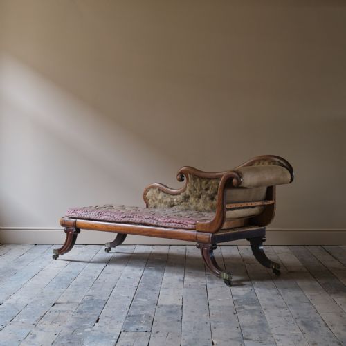 MID 19TH CENTURY COUNTRY HOUSE CHAISE LOUNGE - ADDITIONAL PHOTO 6