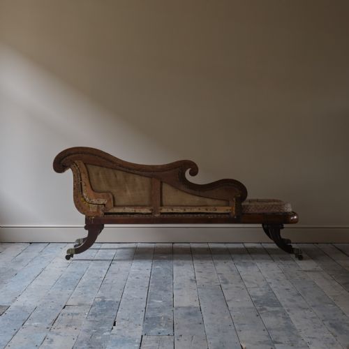 MID 19TH CENTURY COUNTRY HOUSE CHAISE LOUNGE - ADDITIONAL PHOTO 7