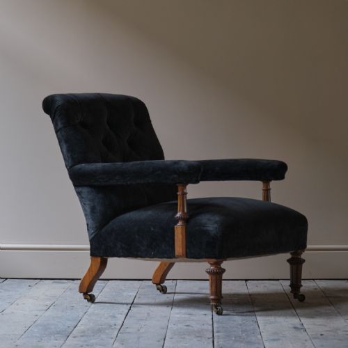 19TH CENTURY GILLOWS ARMCHAIR IN COLEFAX AND FOWLER - ADDITIONAL PHOTO 2