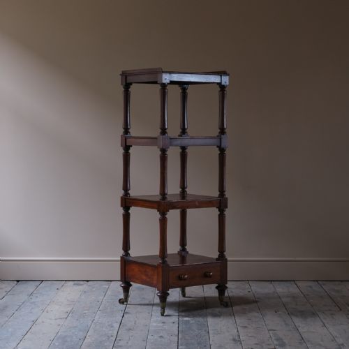 MID 19TH CENTURY MAHOGANY WHATNOT - ADDITIONAL PHOTO 1