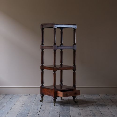 MID 19TH CENTURY MAHOGANY WHATNOT - ADDITIONAL PHOTO 2