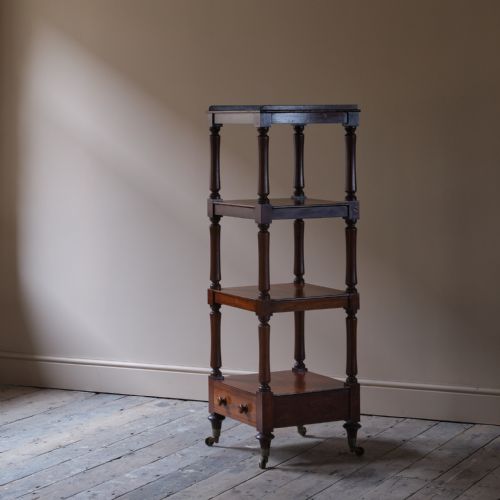 MID 19TH CENTURY MAHOGANY WHATNOT - ADDITIONAL PHOTO 4
