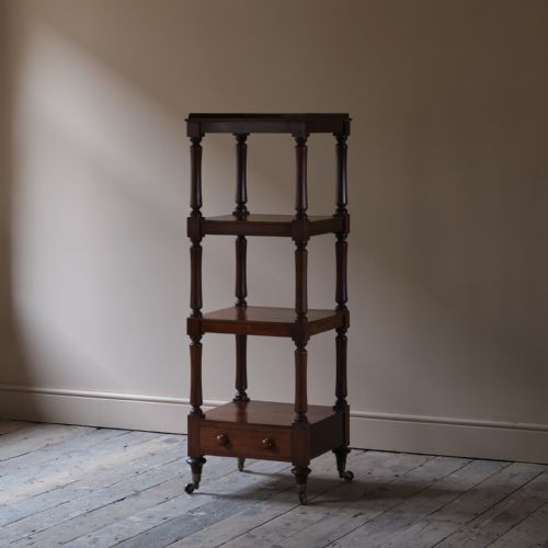 MID 19TH CENTURY MAHOGANY WHATNOT - ADDITIONAL PHOTO 5