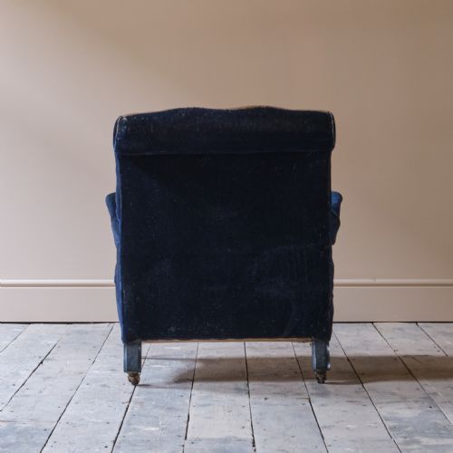 19TH CENTURY COUNTRY HOUSE CARPET OPEN ARMCHAIR BY CVS - ADDITIONAL PHOTO 7