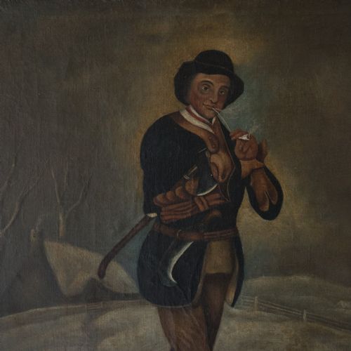 EARLY 19TH CENTURY NAIVE OIL ON CANVAS - ADDITIONAL PHOTO 3
