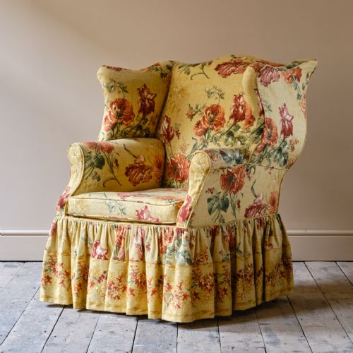 HUGE GEORGE III WINGBACK ARMCHAIR - ADDITIONAL PHOTO 8