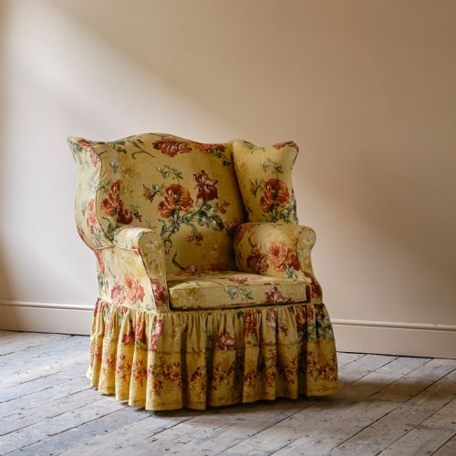 HUGE GEORGE III WINGBACK ARMCHAIR - ADDITIONAL PHOTO 9