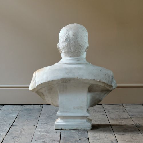 19TH CENTURY CARVED MARBLE BUST - ADDITIONAL PHOTO 4