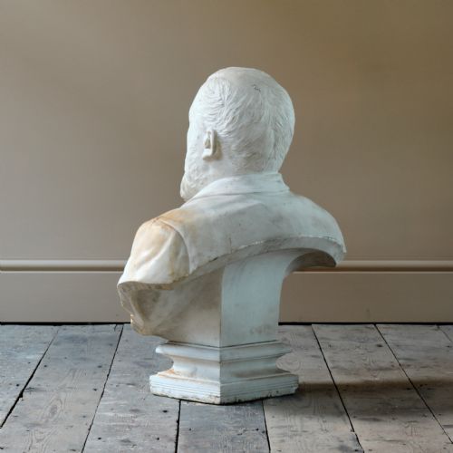 19TH CENTURY CARVED MARBLE BUST - ADDITIONAL PHOTO 5