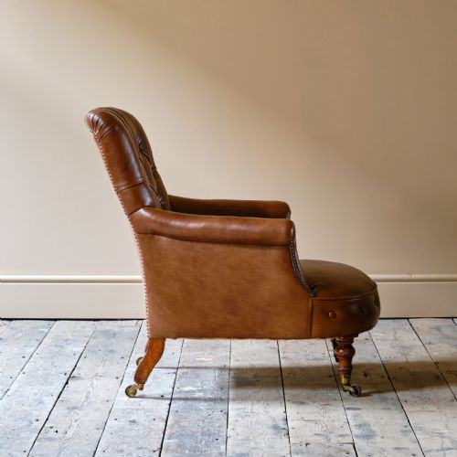 MID 19TH CENTURY HOWARD SONS ARMCHAIR - ADDITIONAL PHOTO 3