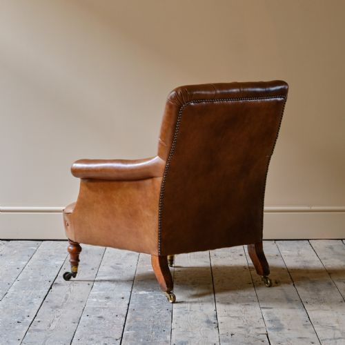 MID 19TH CENTURY HOWARD SONS ARMCHAIR - ADDITIONAL PHOTO 4
