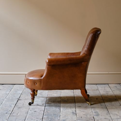 MID 19TH CENTURY HOWARD SONS ARMCHAIR - ADDITIONAL PHOTO 6