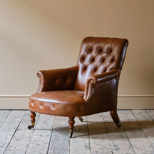 MID 19TH CENTURY HOWARD SONS ARMCHAIR - ADDITIONAL PHOTO 7