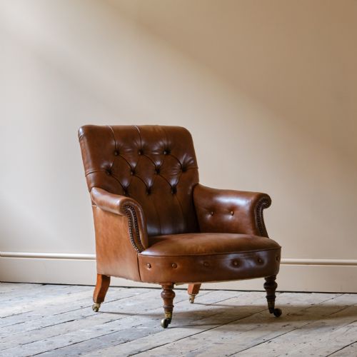MID 19TH CENTURY HOWARD SONS ARMCHAIR - ADDITIONAL PHOTO 8